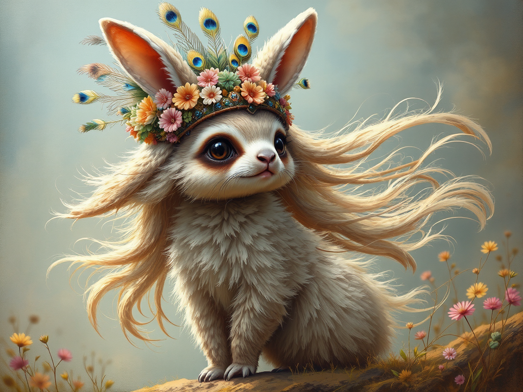 Cute bunny-like creature with