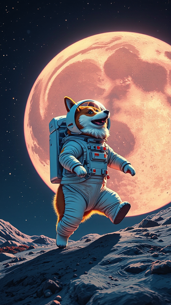 Corgi in spacesuit does