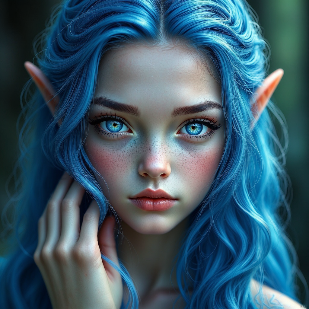 Hybrid girl with long