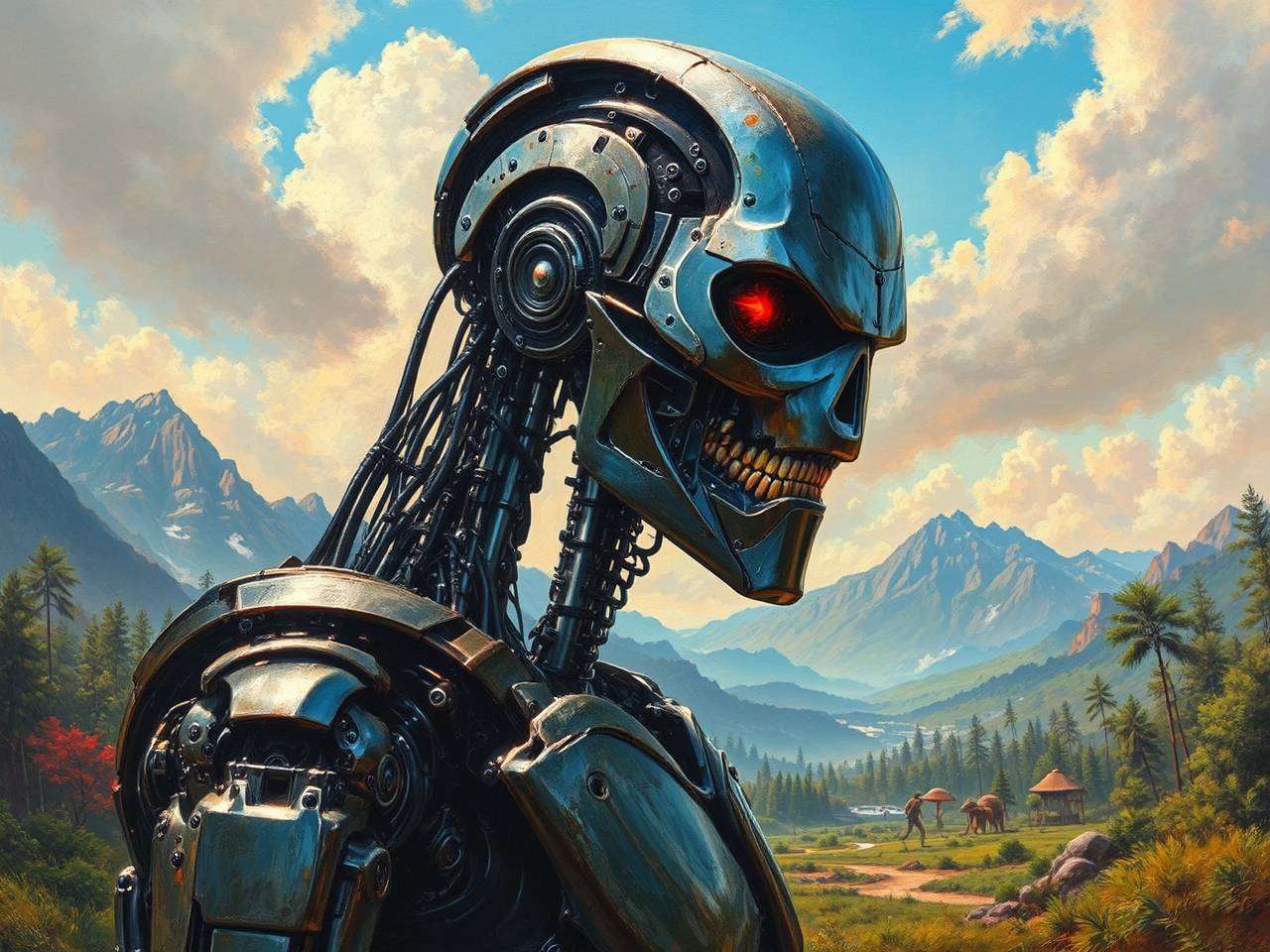 Robot in a prehistoric