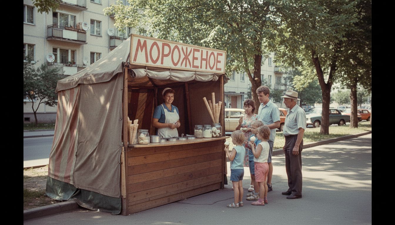 Палатка мороженое в СССР,