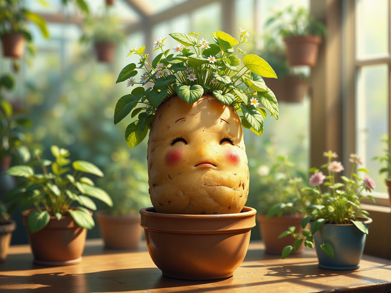 A potato person with