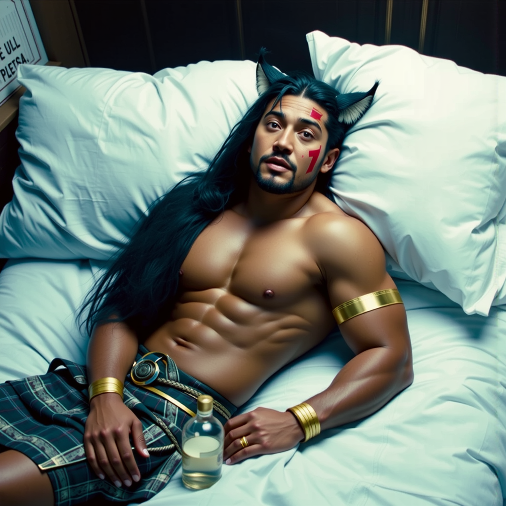 Anthropomorphic black male lynx