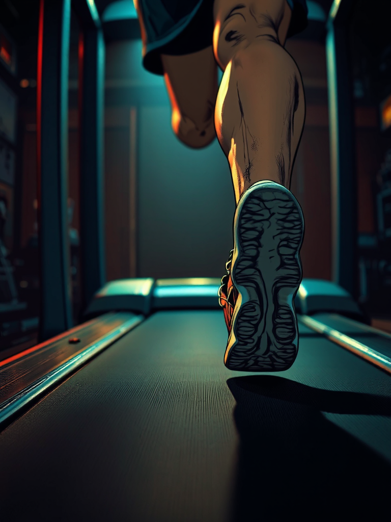 Close-up of runner in