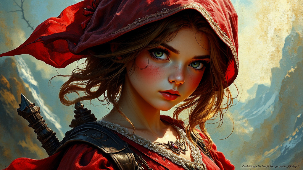 Girl bard in a