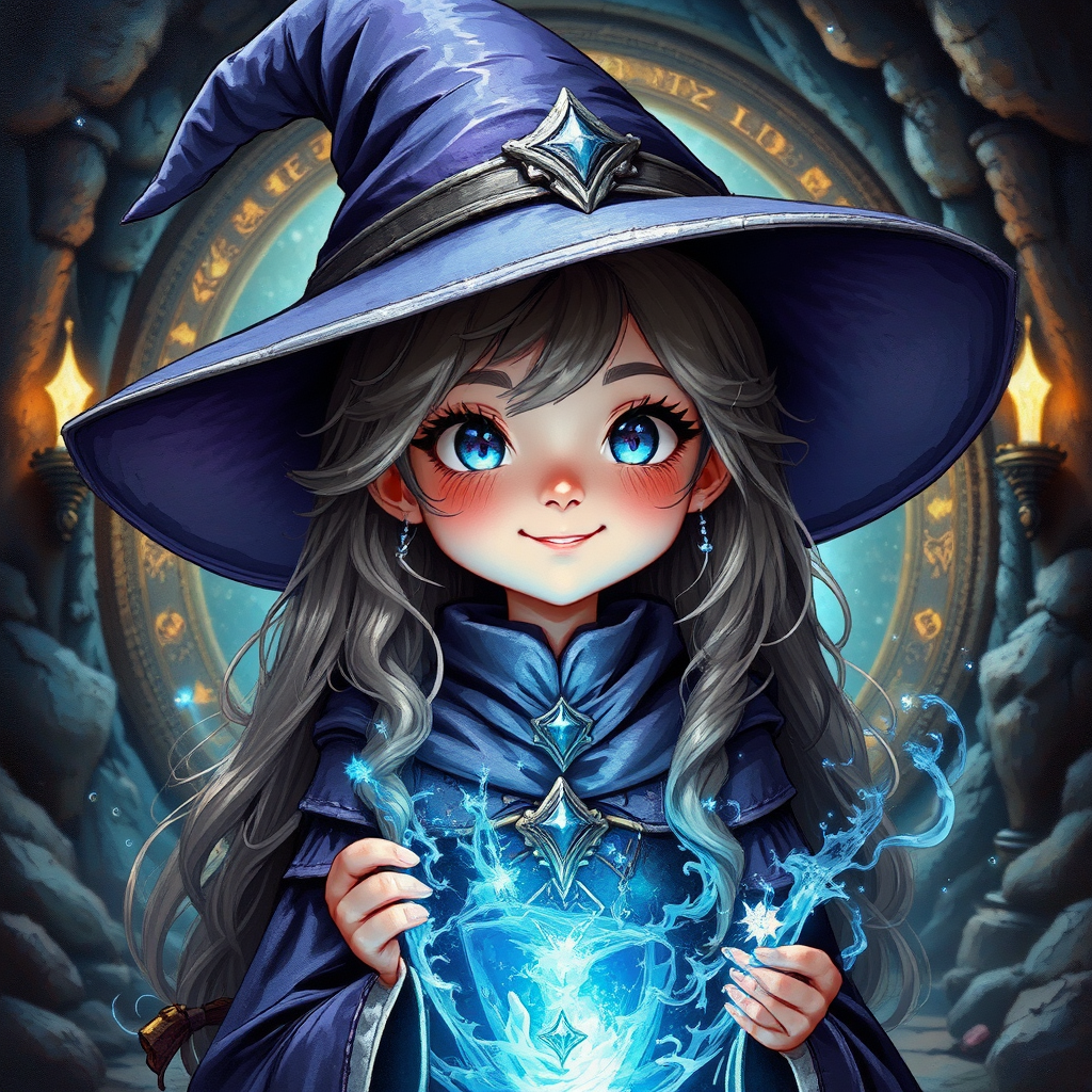 Girl in a witch's