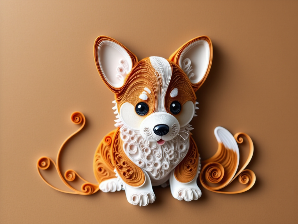 Corgi puppy with quilled