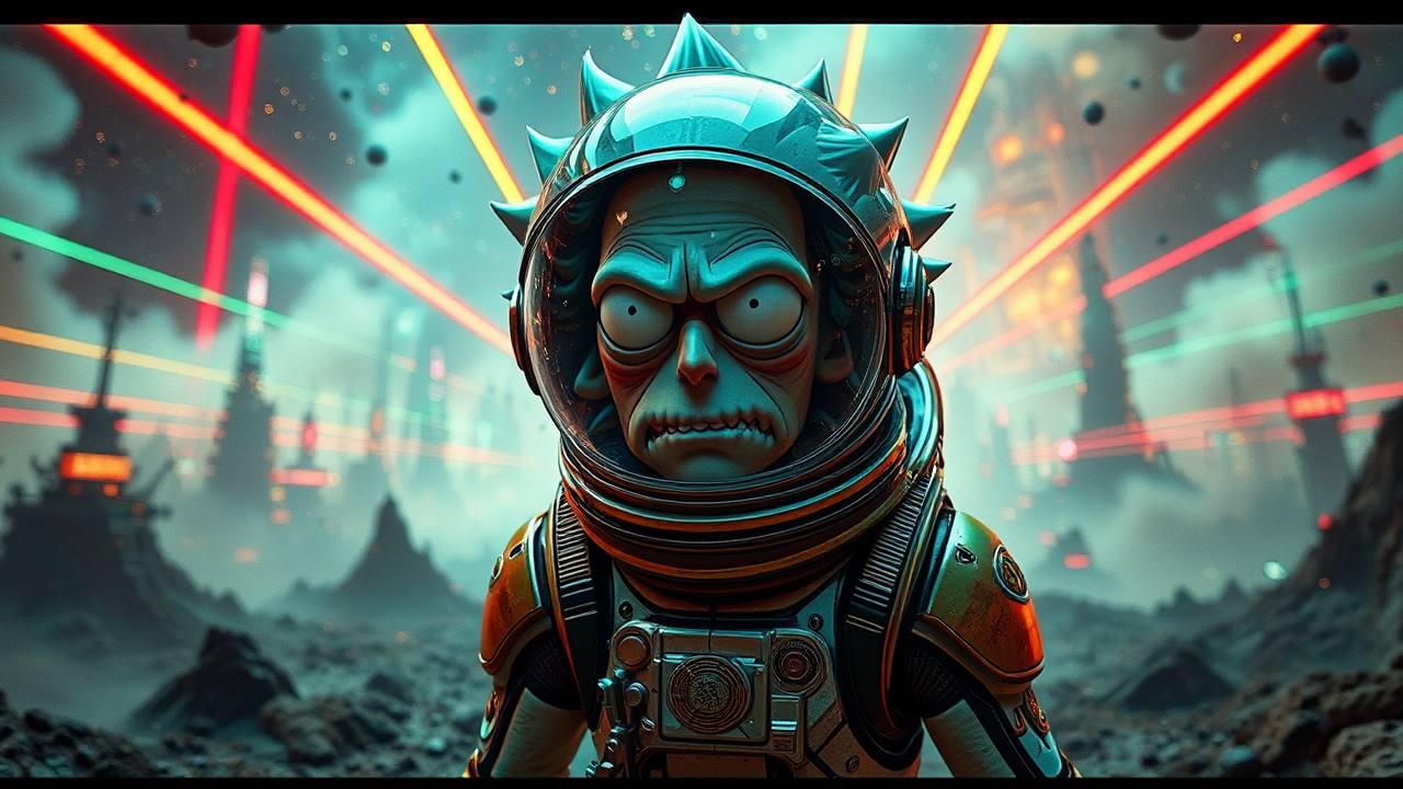 Morty in a spacesuit