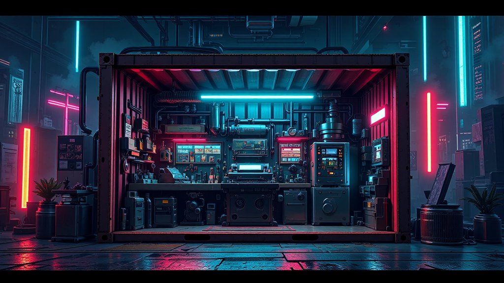 Small sci-fi shipyard in