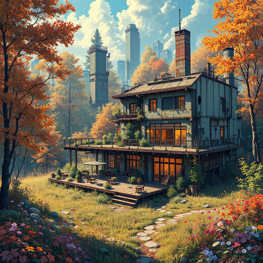 Beautiful architectural illustration of