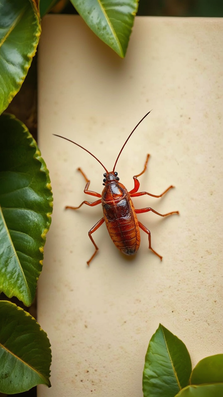 A large pink insect.