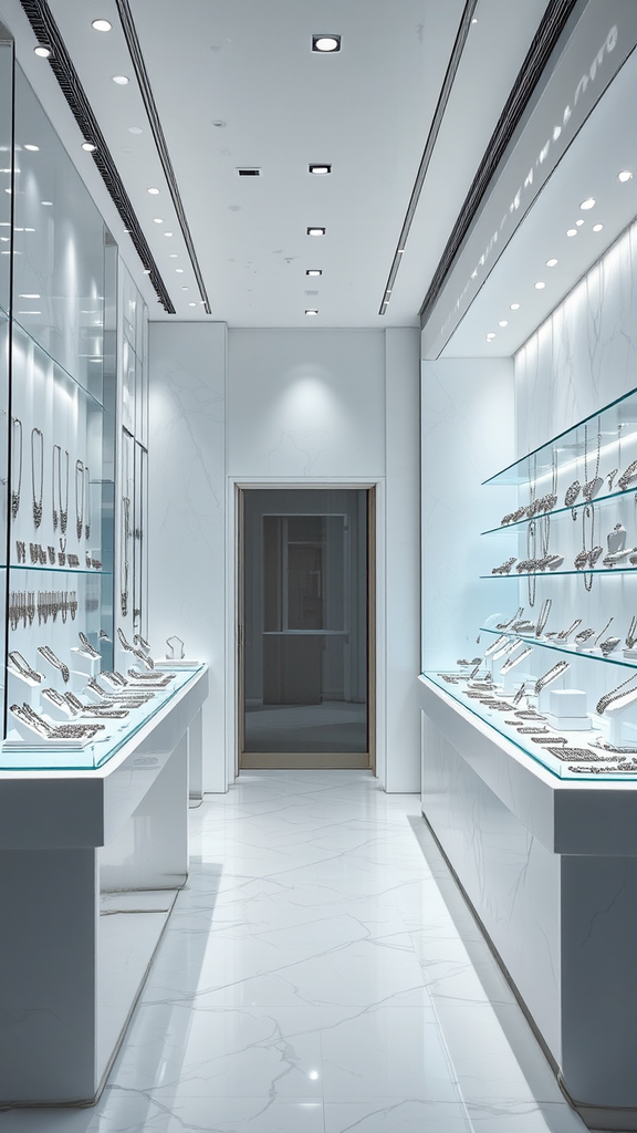 White fashion jewelry store