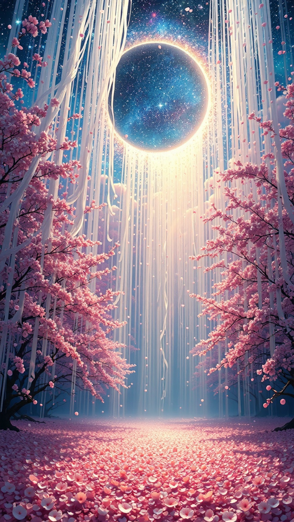 A vibrant, star-filled cherry