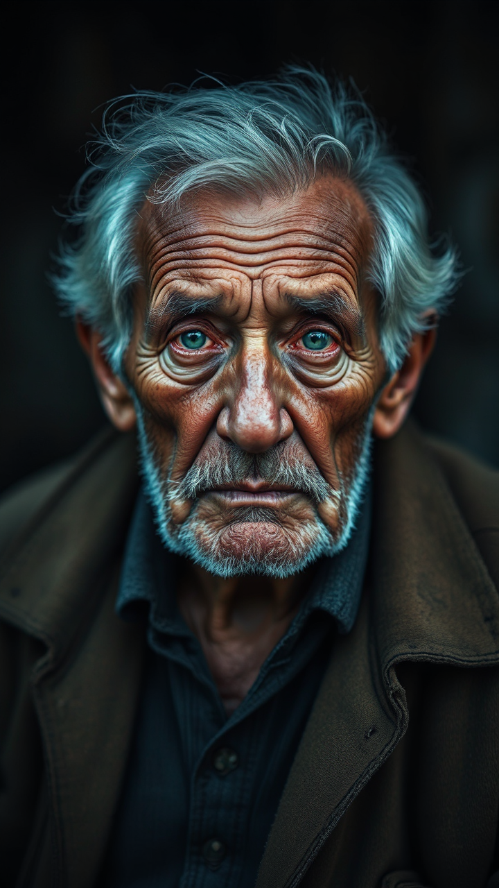Older man with nostalgic