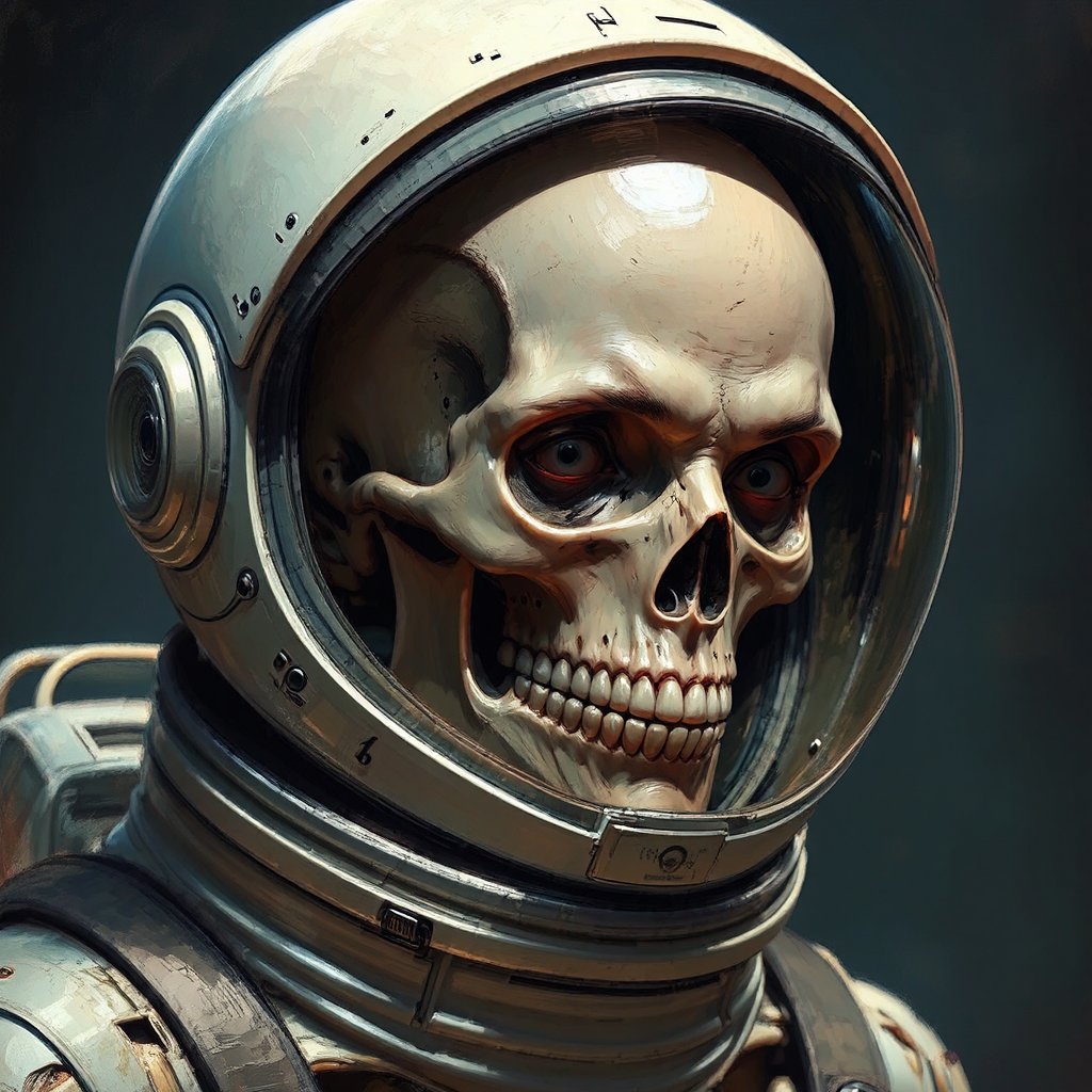 A skeleton in a