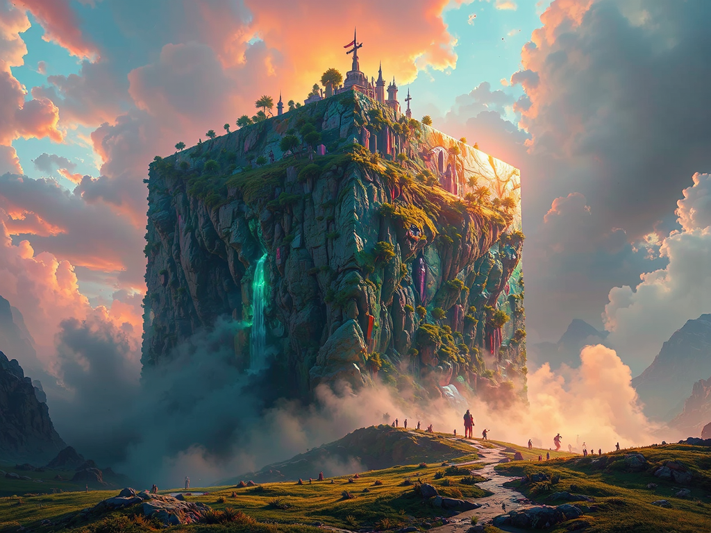 A colorful, detailed cube