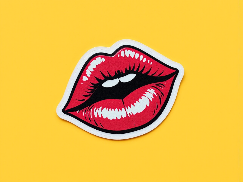 Pair of lips die-cut