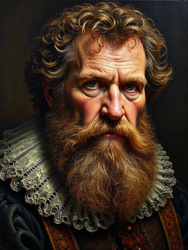 Medieval-style portrait of two
