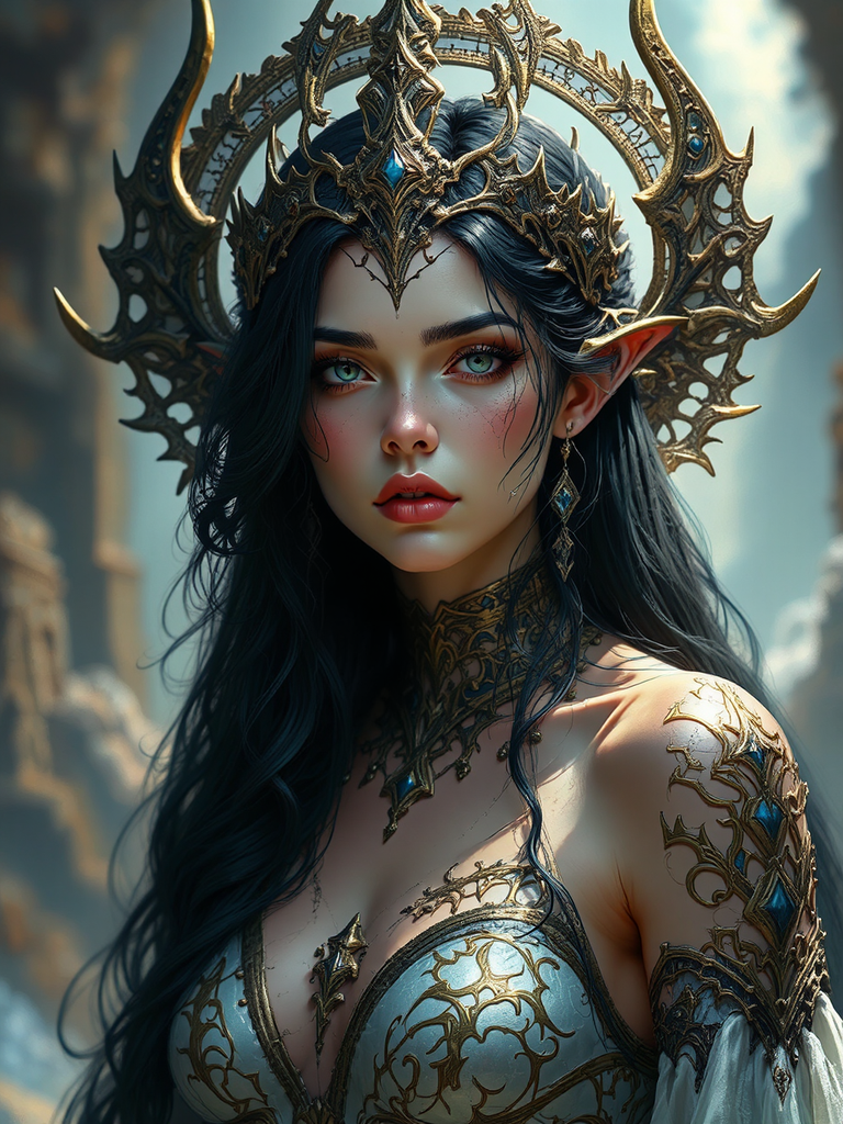 Byzantine Gothic goddess figure.