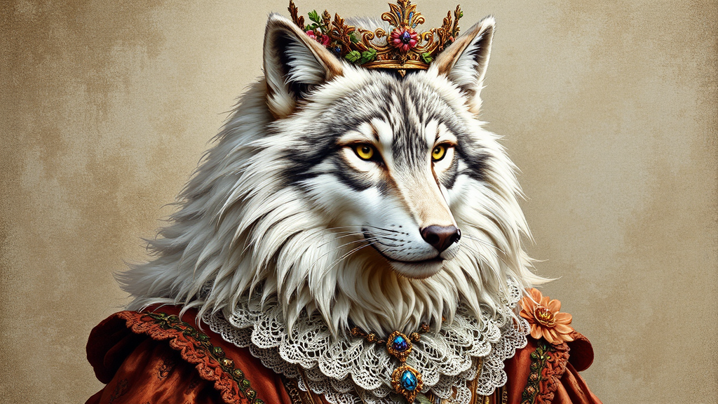 Wolf in Renaissance attire