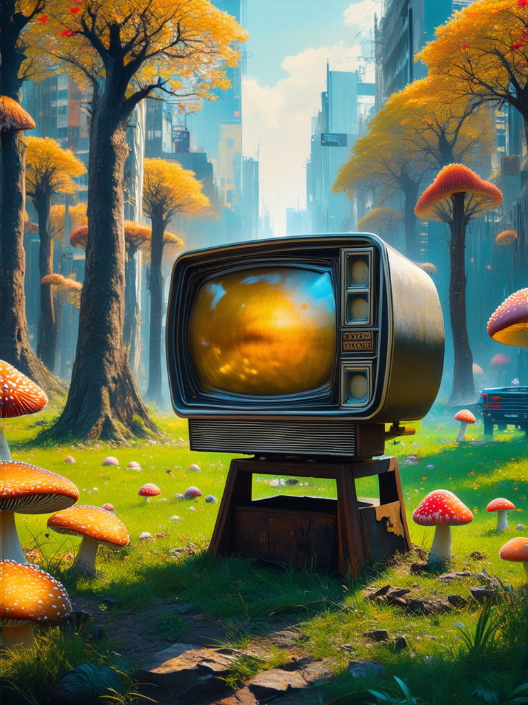 Old CRT TV in