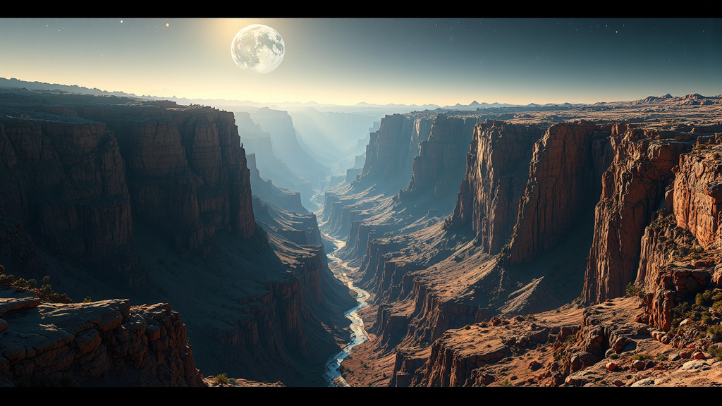 A massive lunar canyon