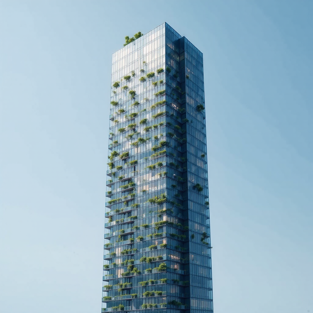 High-rise building in minimalist