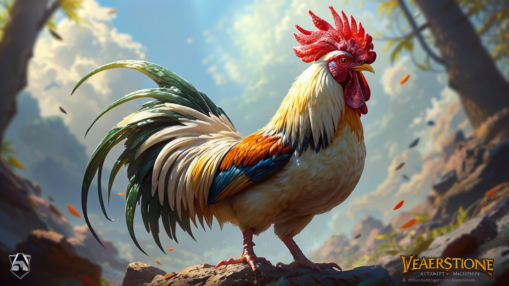 Rooster and chickens in