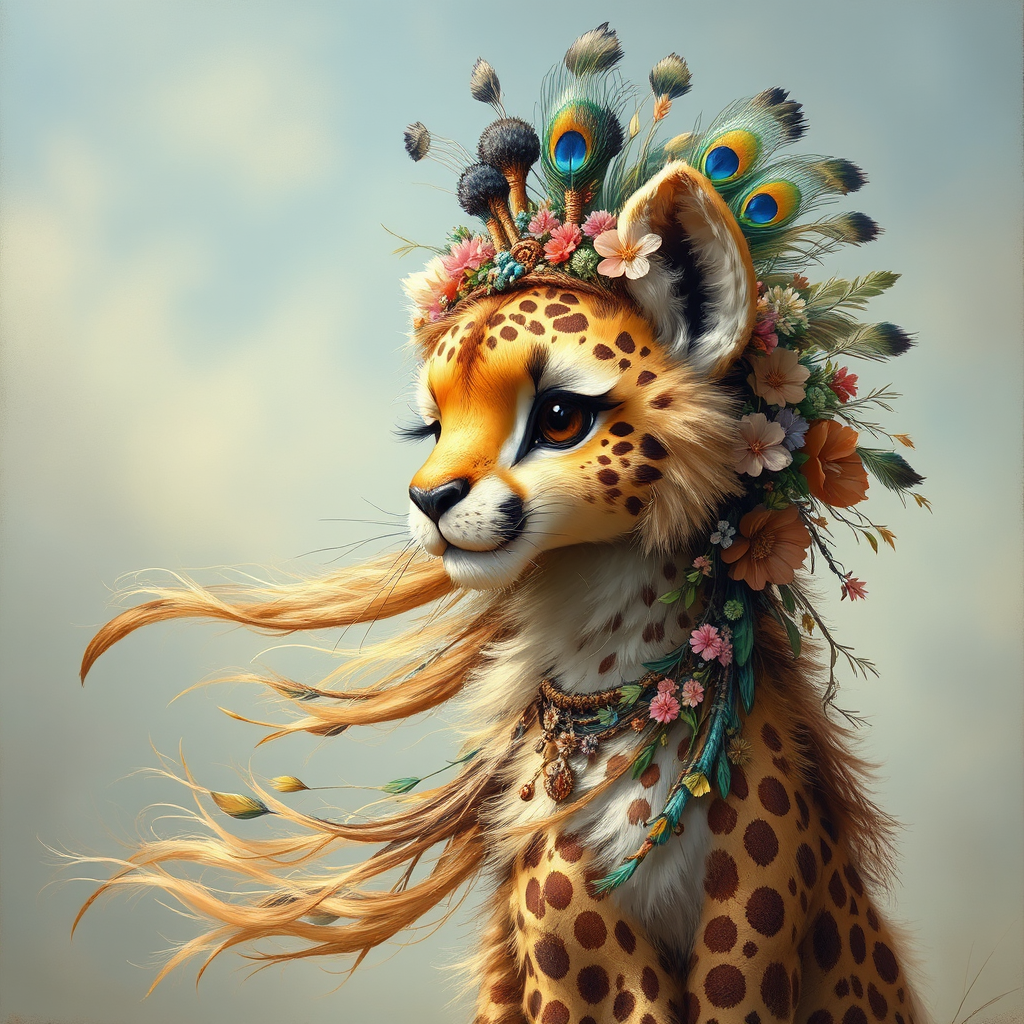 Hybrid animal with long