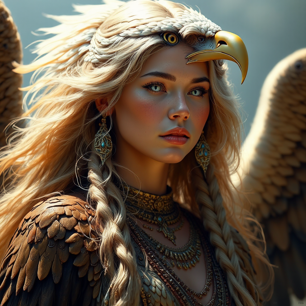 Eagle woman dancing in