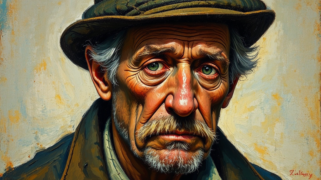 Portrait of a downcast