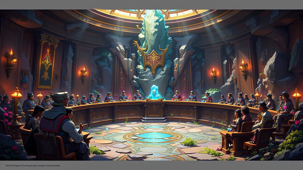 Fantasy environment with cartoon