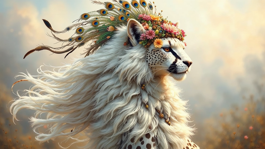 Regal creature with long
