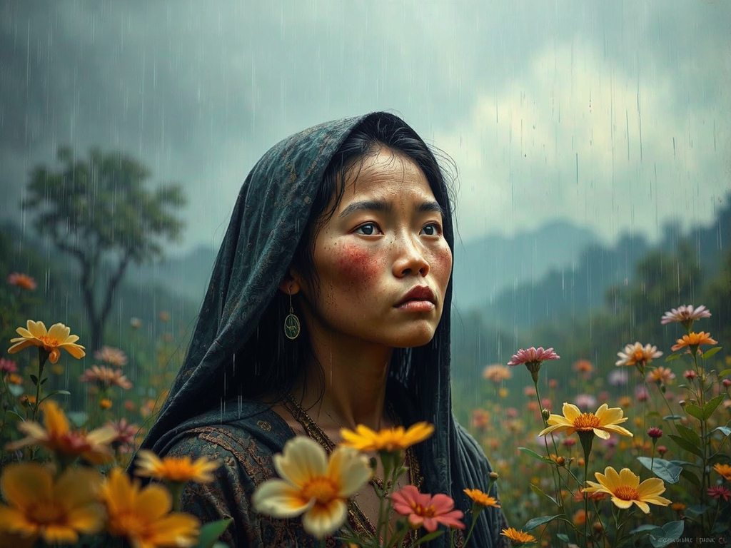 Hyperrealistic painting of Philippine
