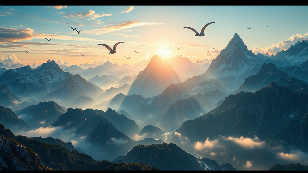 Flying mountains in a