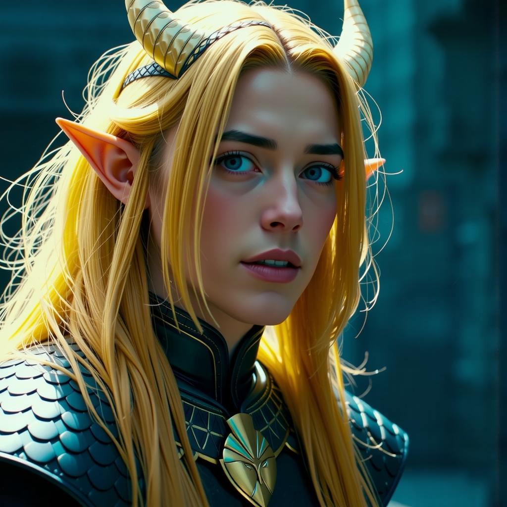 Male elf with golden