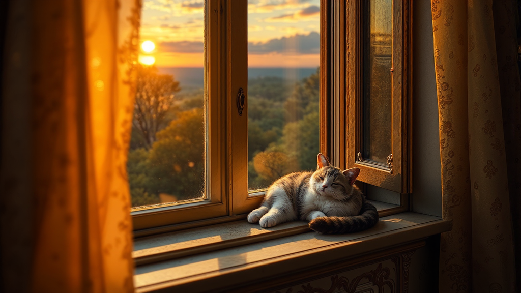 Small cat on a