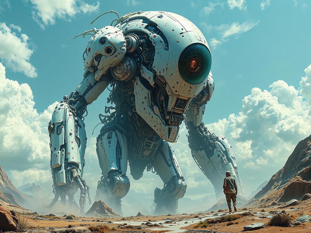 Giant cyborg in a