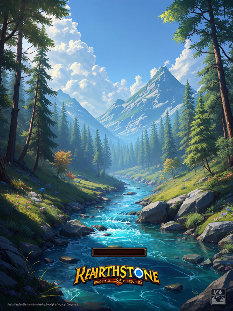 River landscape artwork background.