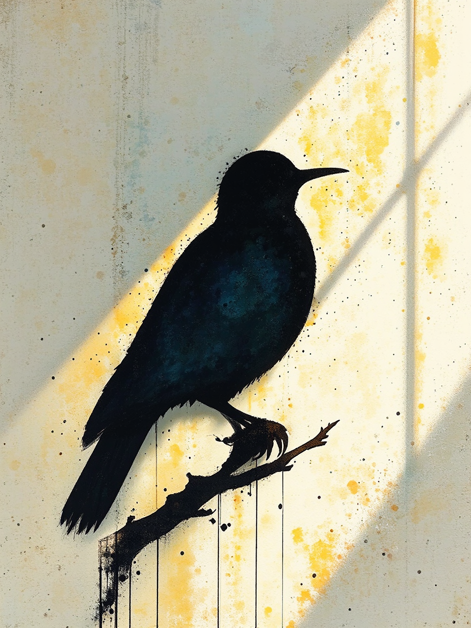 Painted bird in warm