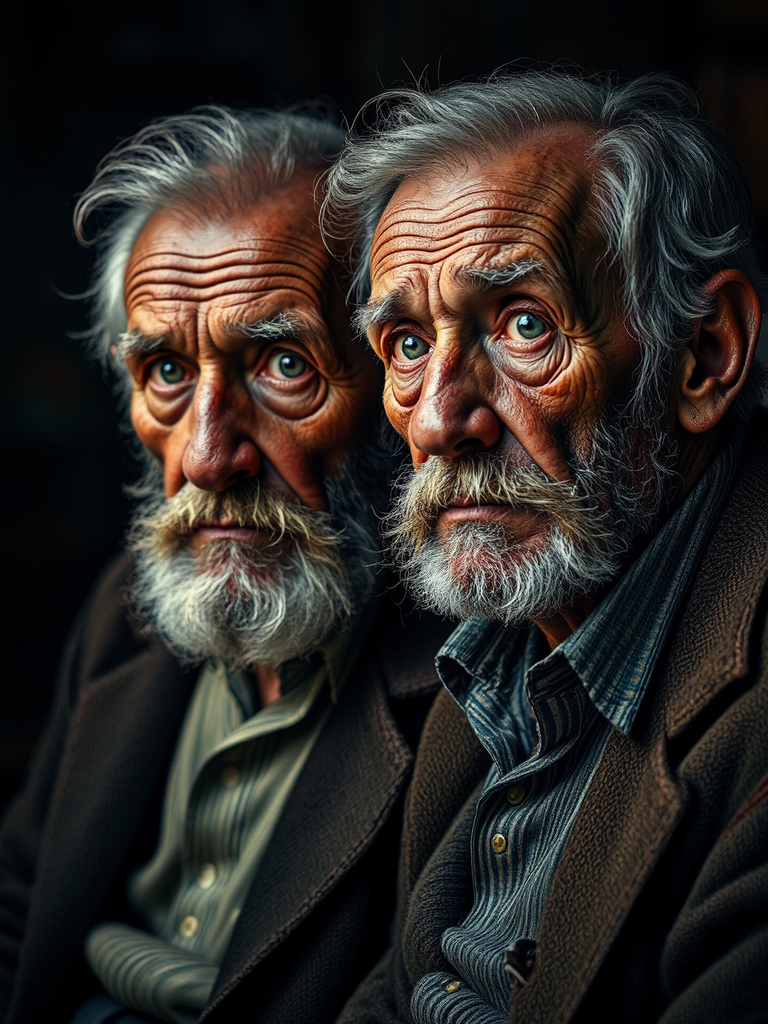Two elderly men with