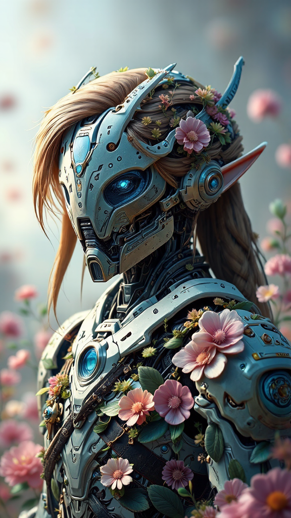 Steampunk-inspired portrait of a
