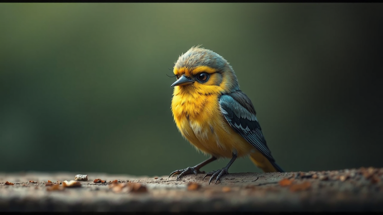 A small bird appears