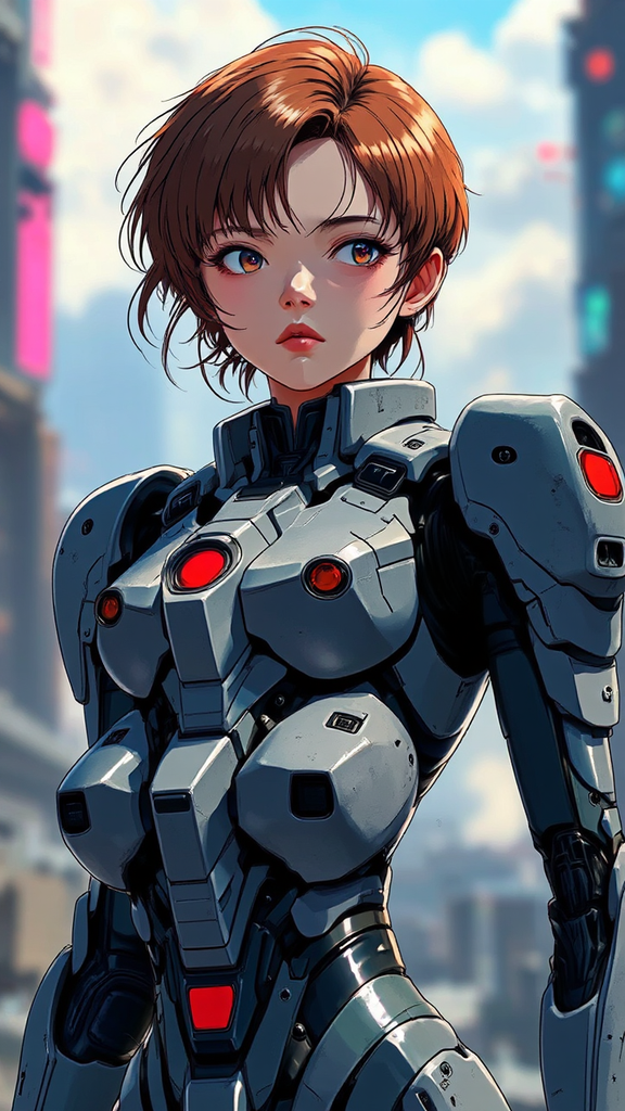 Woman in a futuristic
