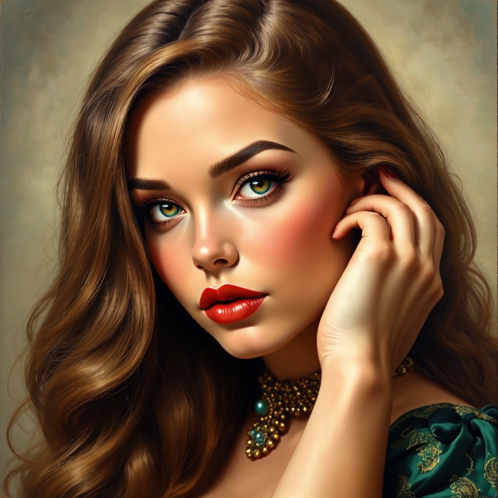Woman in fancy 18th