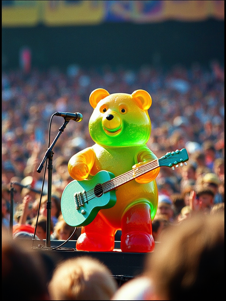 A gummy bear at