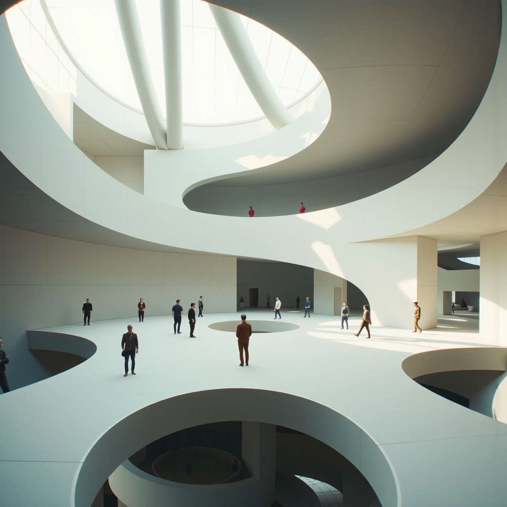 Epic futuristic architectural building