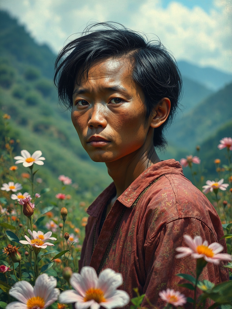 Hyperrealistic Philippine landscape with