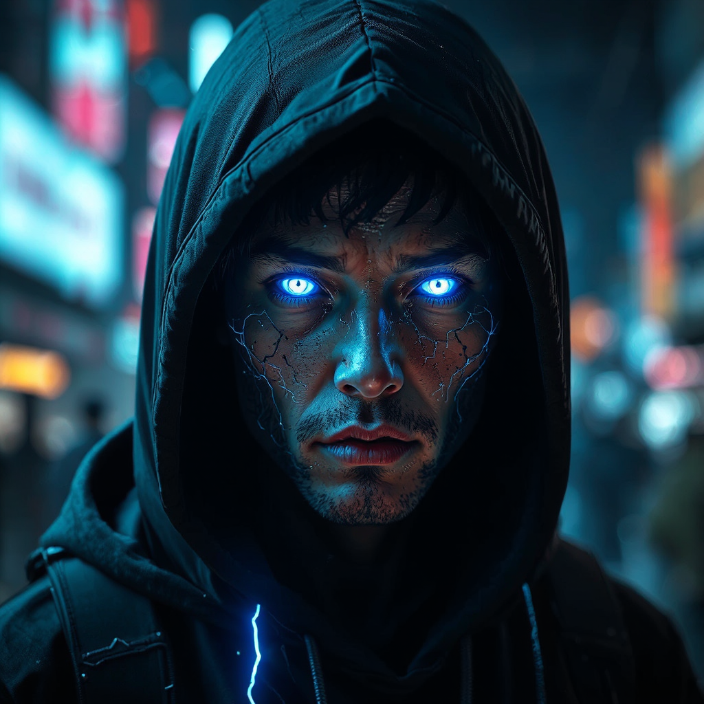 Cyberpunk portrait of a