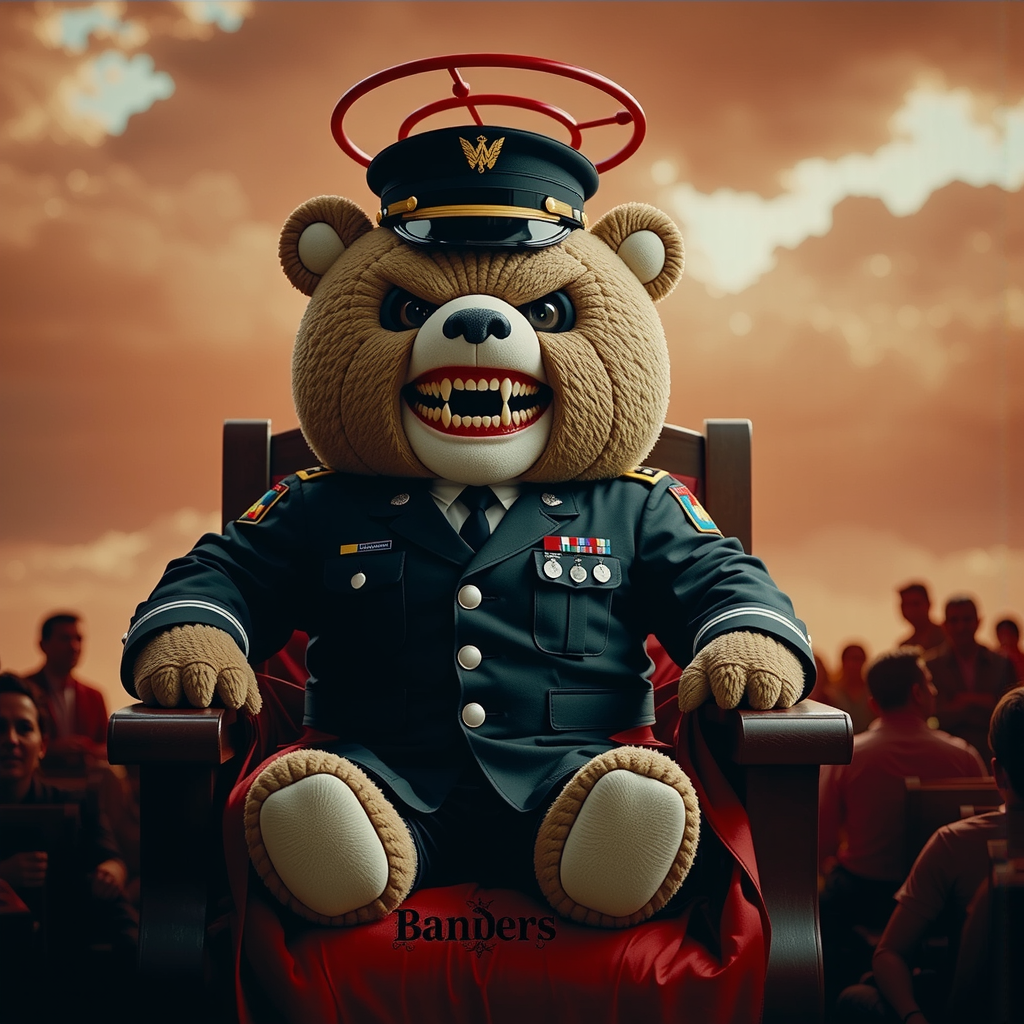 Teddy bear in military